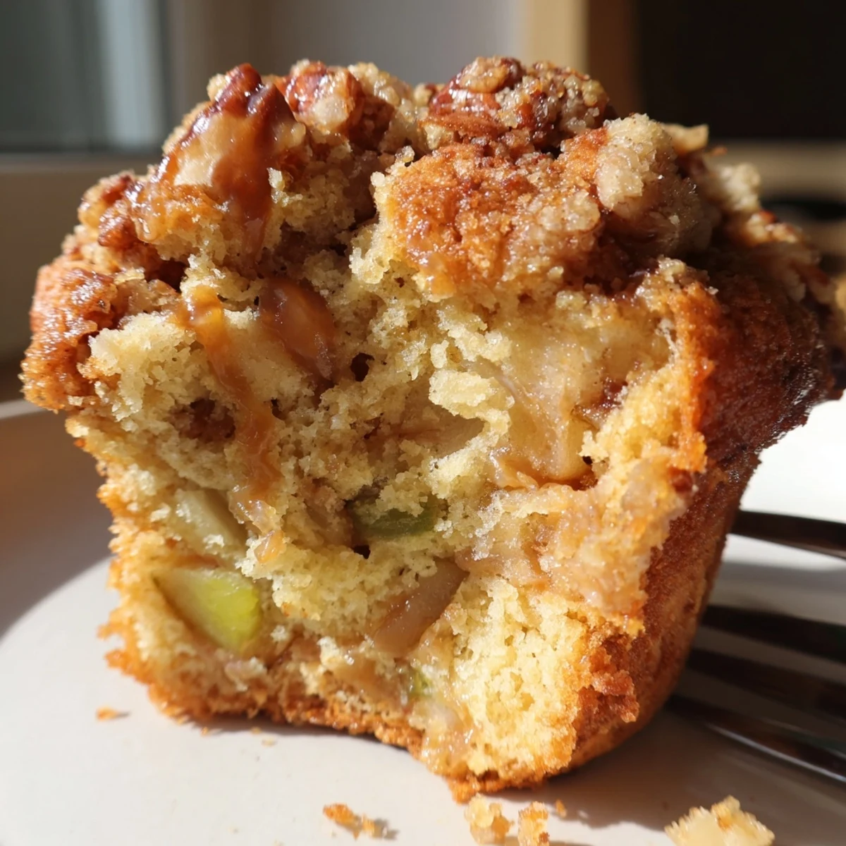 Caramel Apple Chunk Muffins