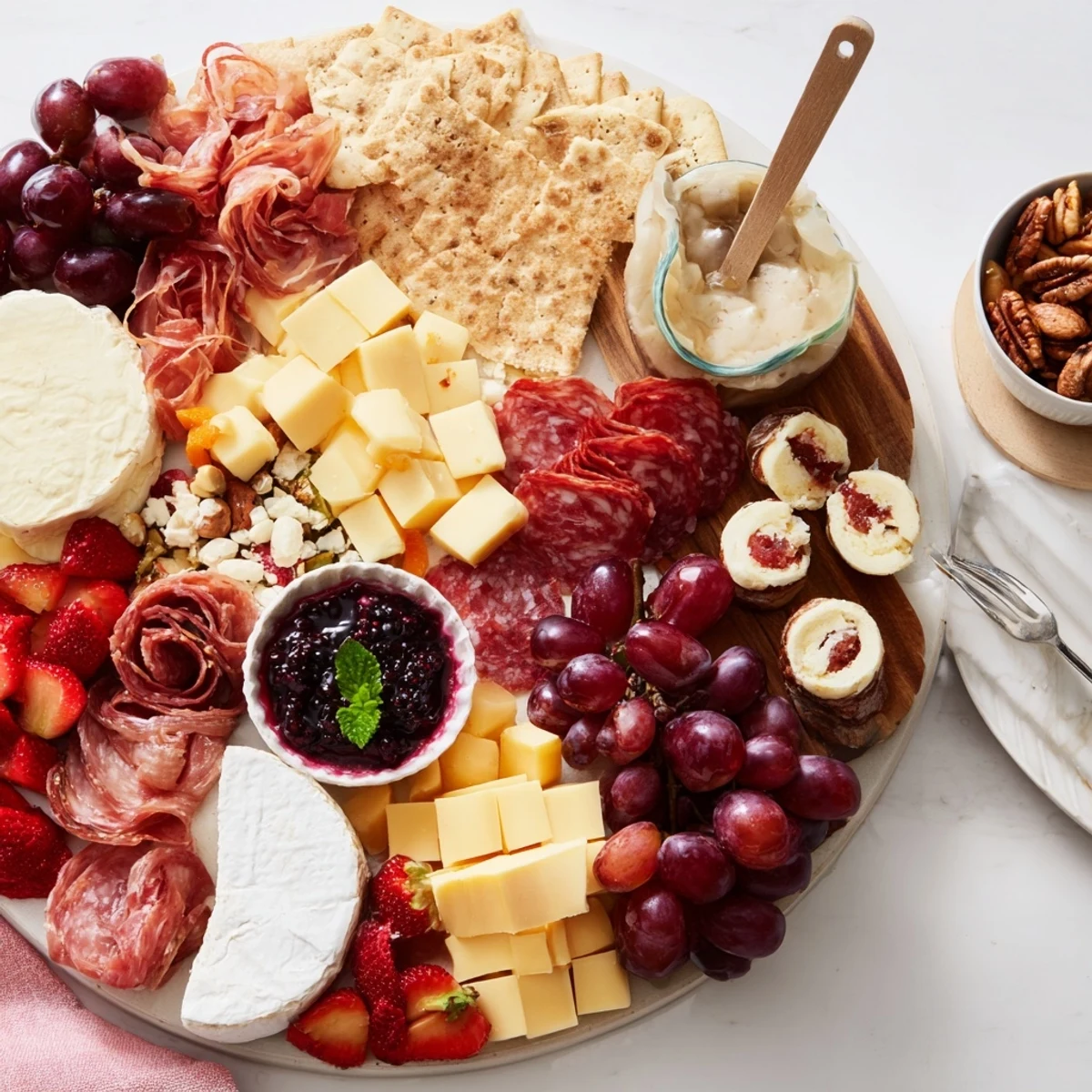 Charcuterie Board Mini Festive Cheesecakes