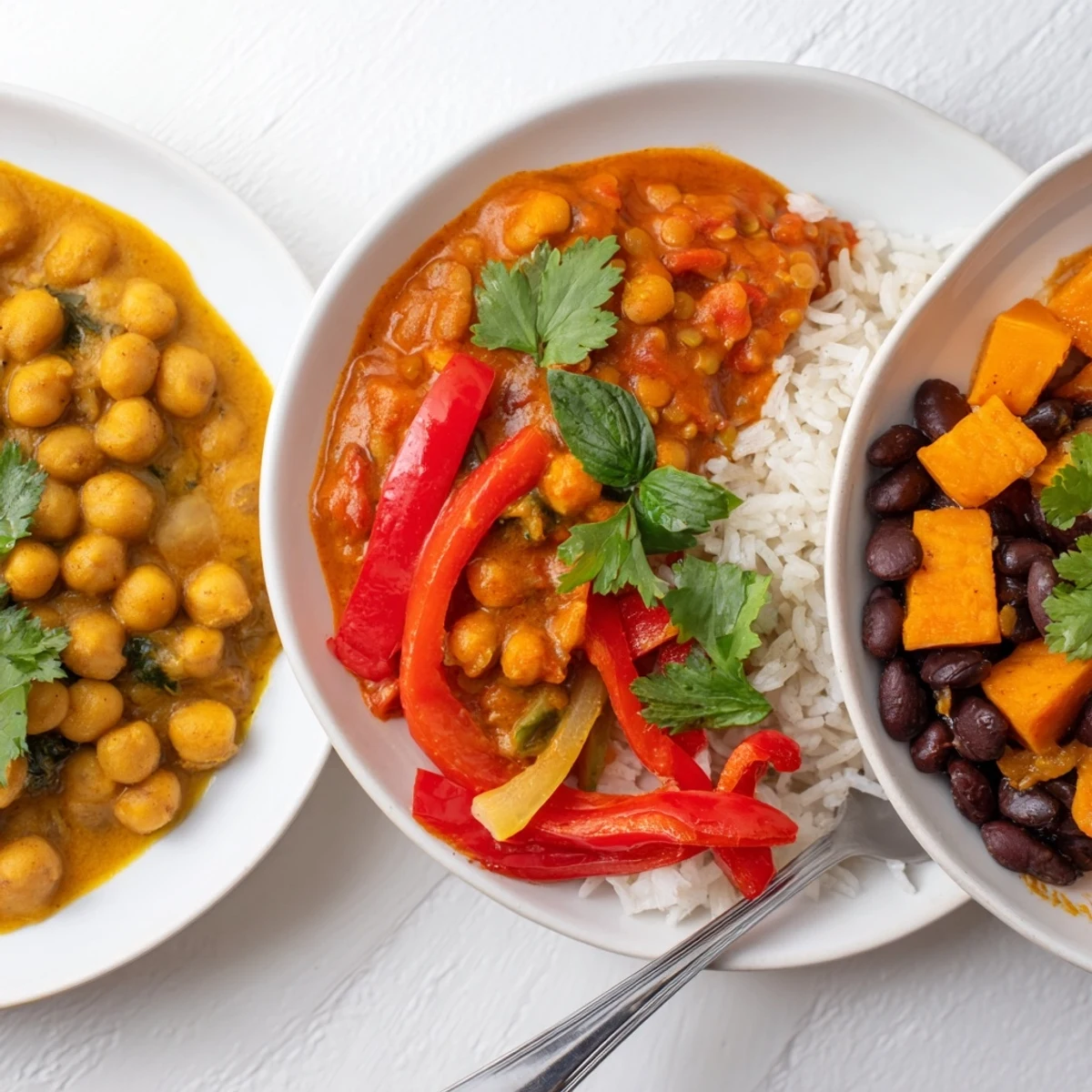 Vibrant Indian chickpea curry simmering with spices and fresh cilantro garnishes.  