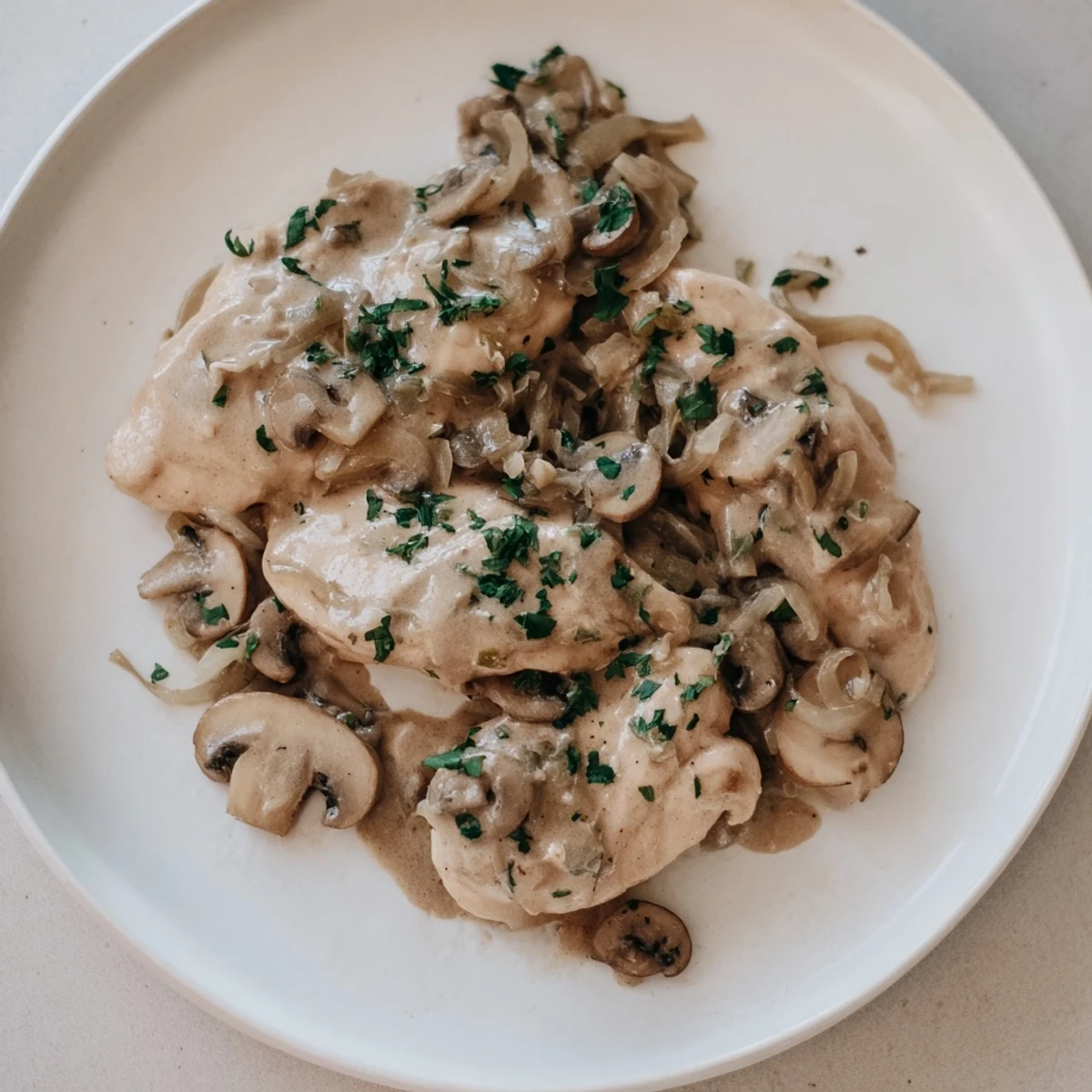 Creamy Chicken Stroganoff