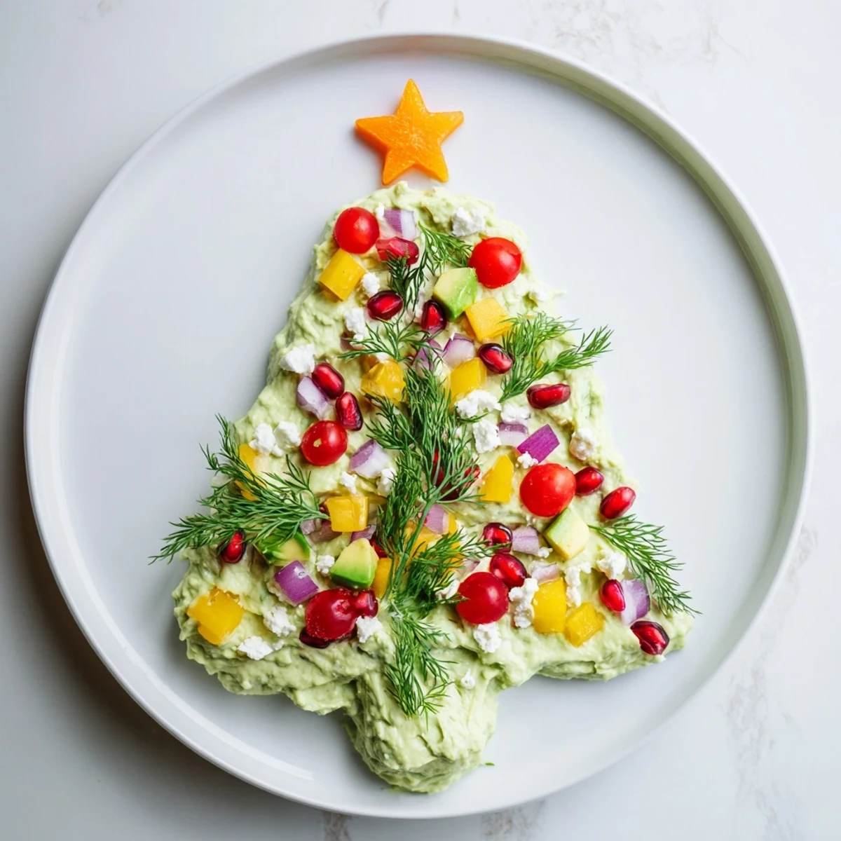Whipped Avocado Christmas Tree