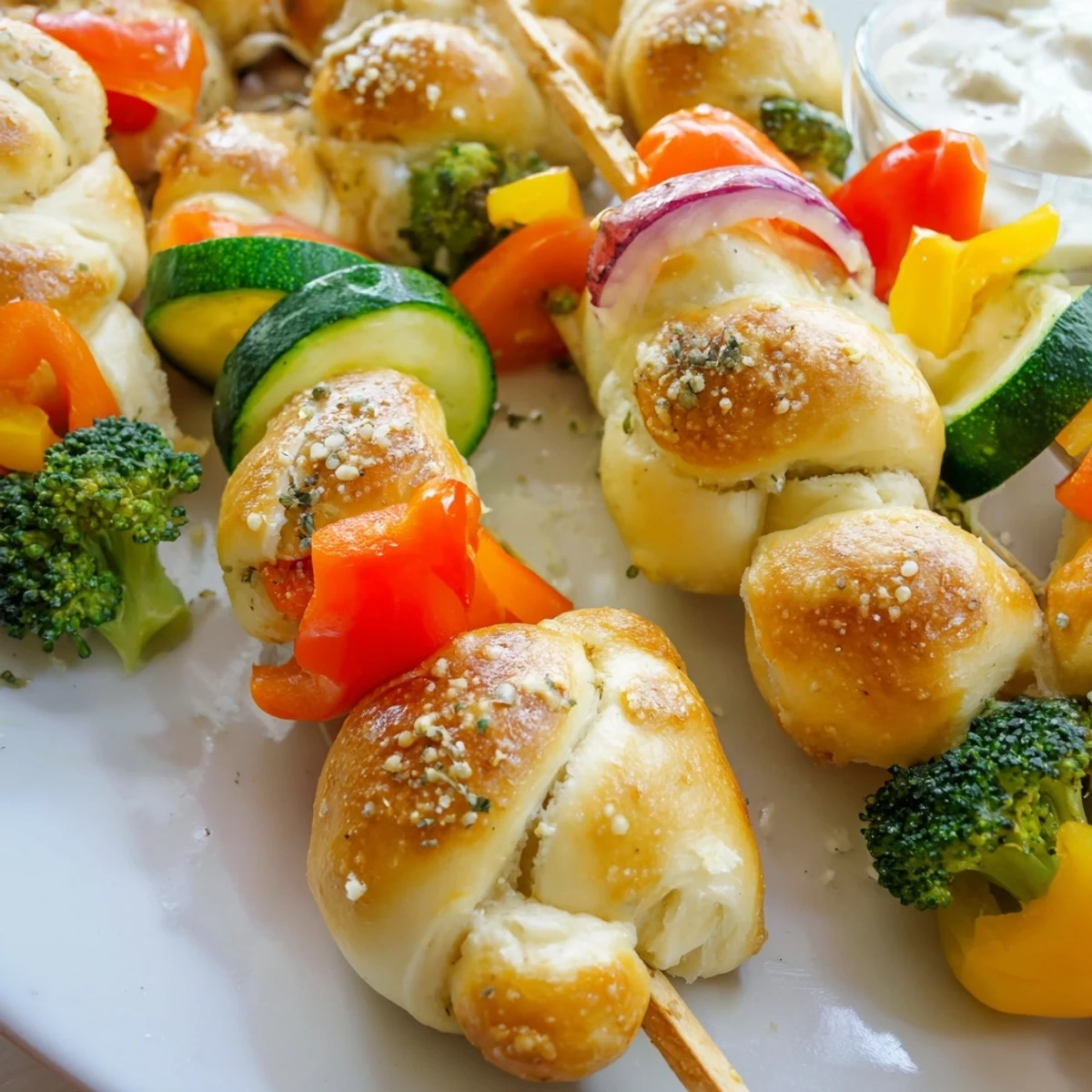 Colorful Dinosaur Bone Prehistoric Crudités, a kid-friendly veggie platter with crispy bread "bones."
