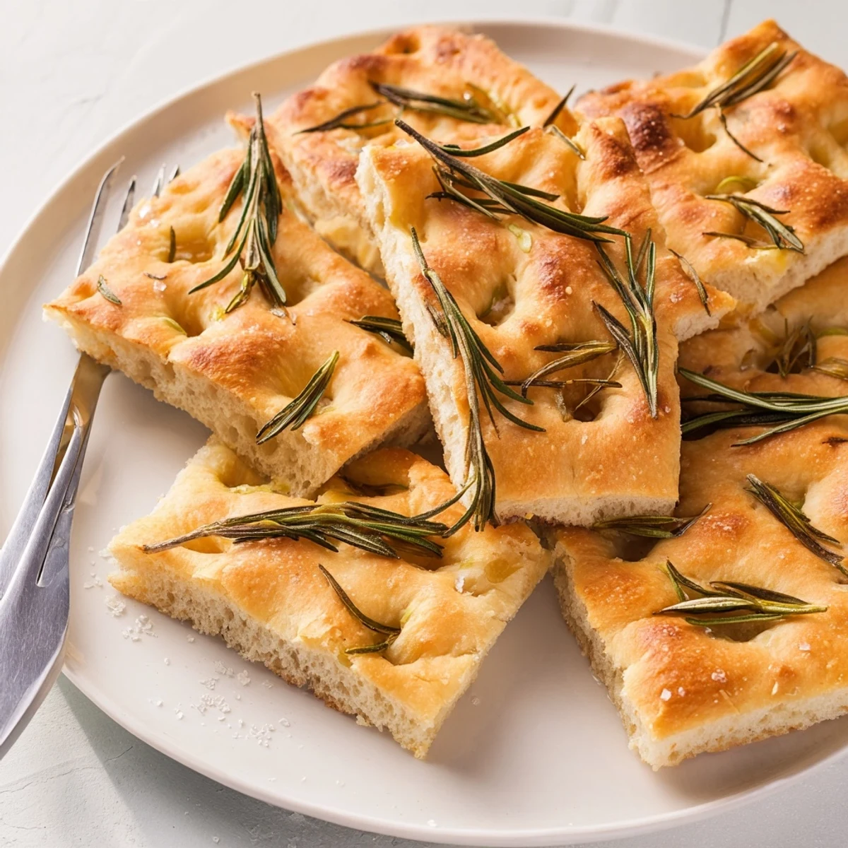 Golden, sliced Holiday Bread with fresh rosemary, ready to serve and enjoy.
