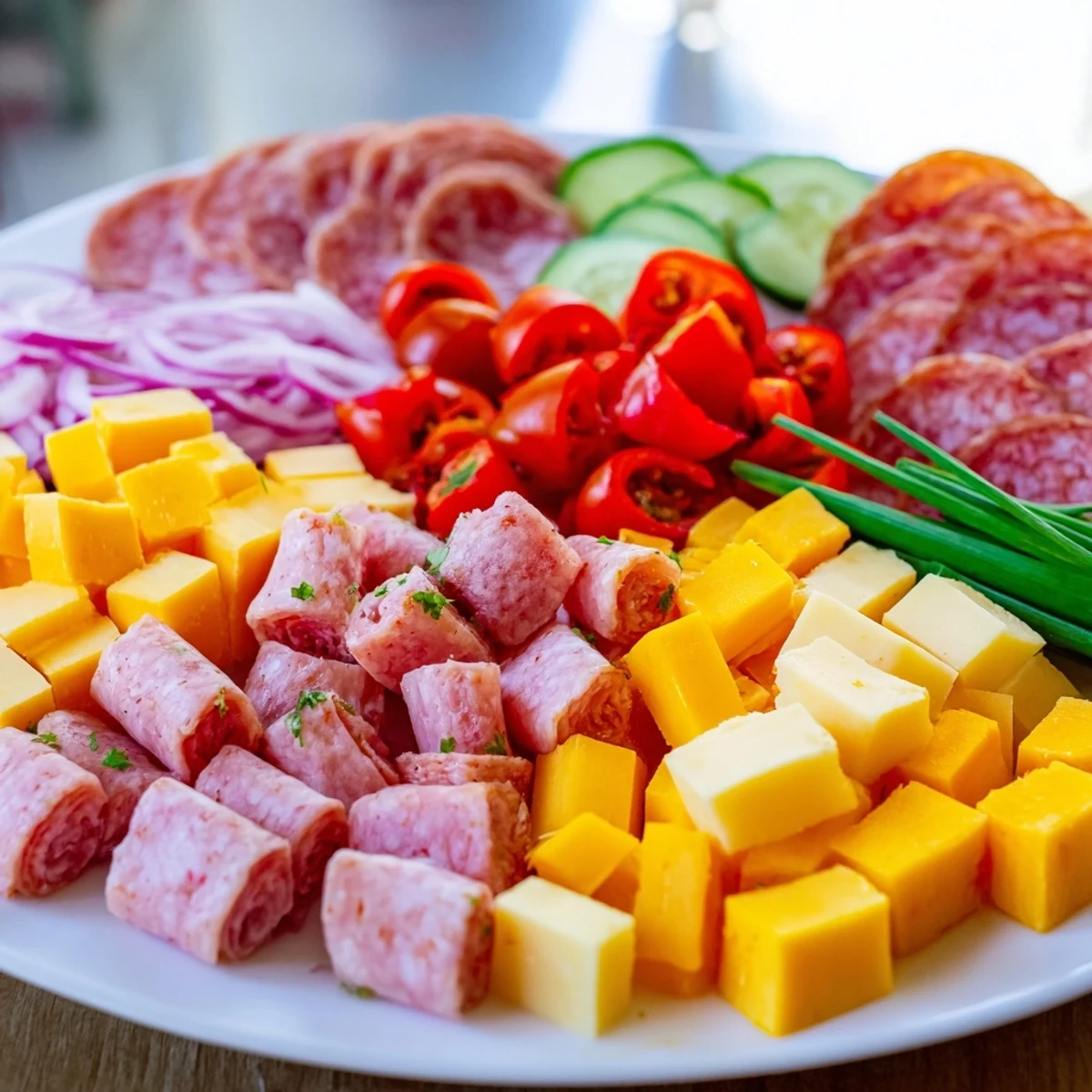 This visually appealing Keto Power Plate shows an array of keto-friendly foods, perfect for a low-carb meal.