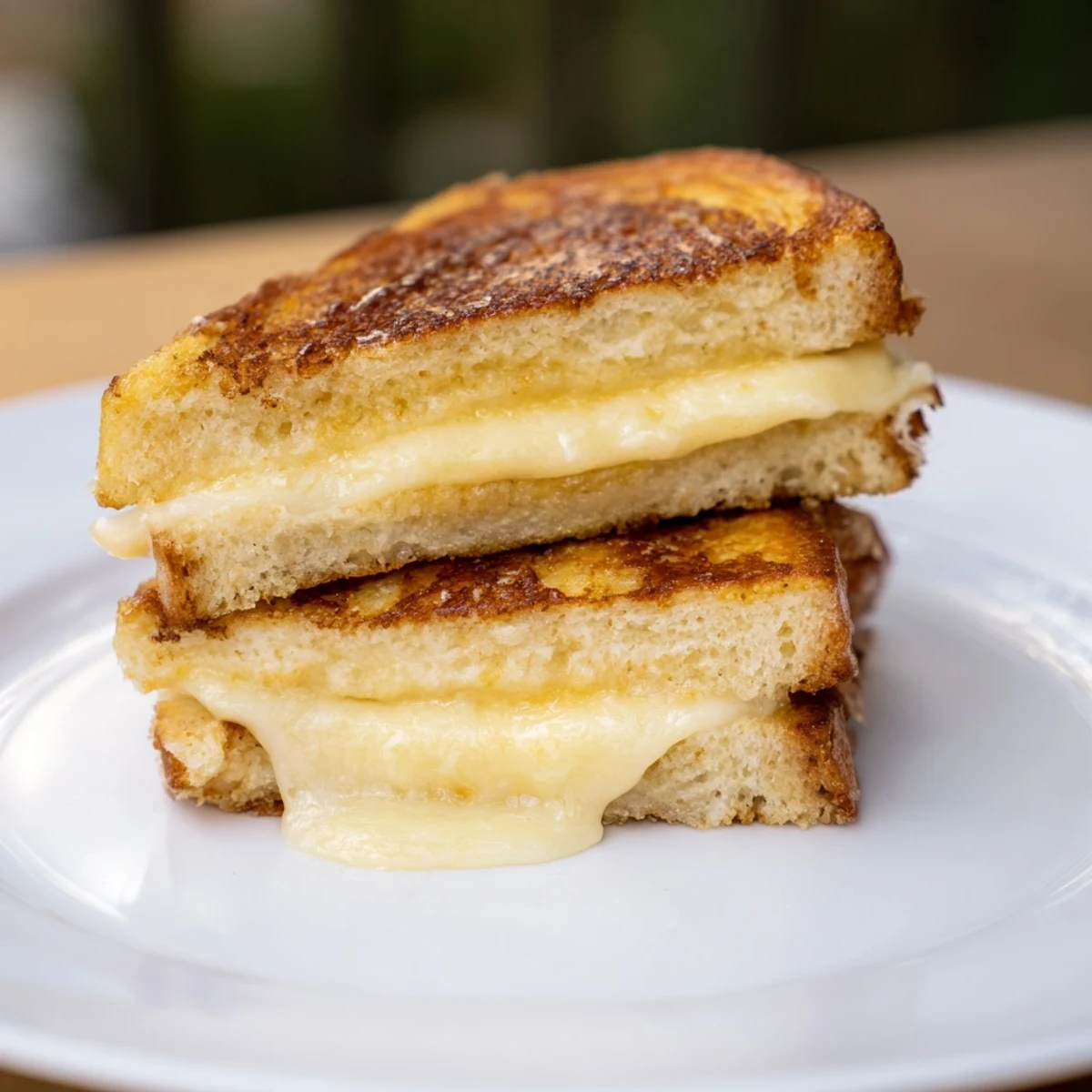 Savory and sweet Custard French Toast Grilled Cheese oozes with melted cheese, ideal for brunch.