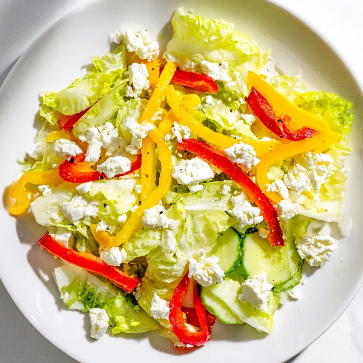 Bella Hadid Salad: A colorful, close-up photo showcasing fresh ingredients before being tossed.