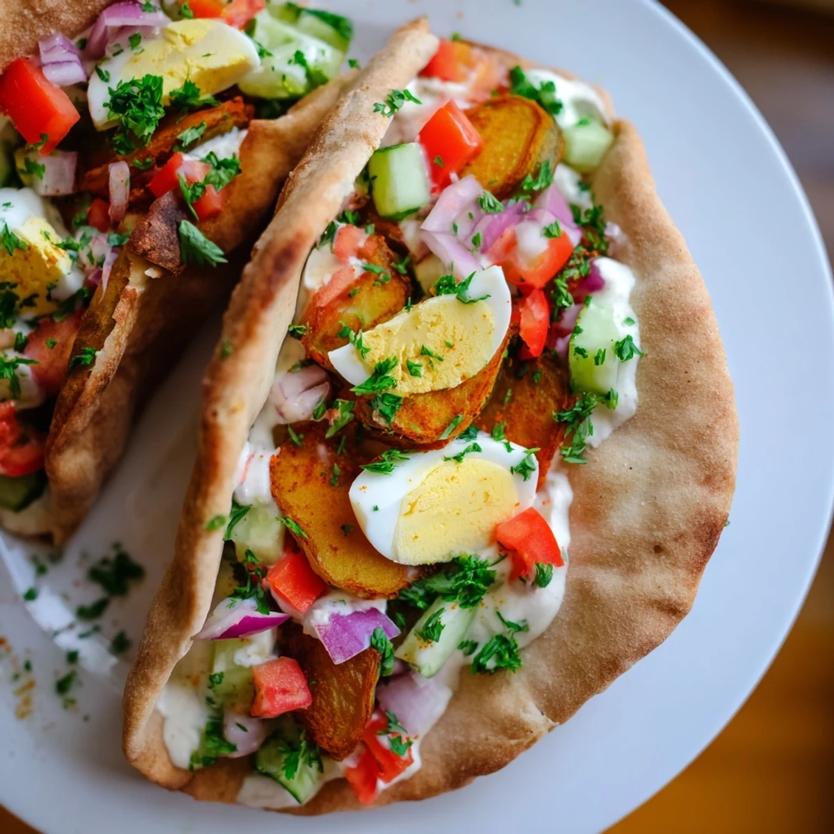 Israeli Sabich with Eggplant