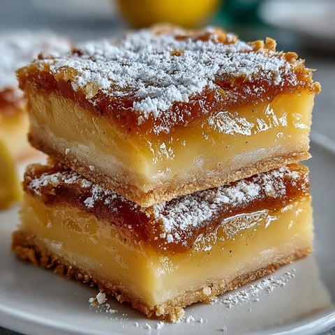 Freshly cut Earl Grey Tea, Guava, and Lemon Bars reveal a golden crust and bright yellow lemon filling.