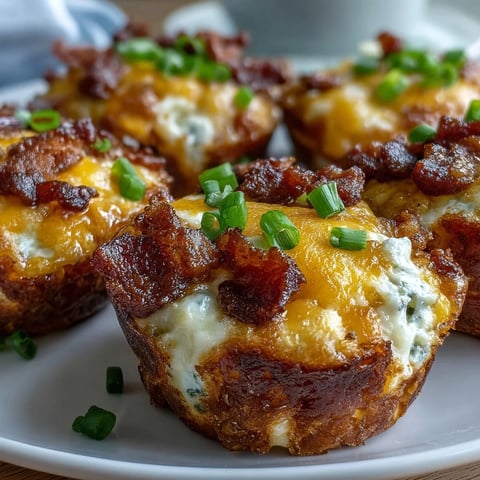Golden-baked Ranch & Cheddar Egg Muffin Cups with crispy bacon crumbles, perfect for a high-protein breakfast on the go.