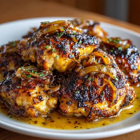 Rustic Maple-Dijon Chicken Thighs: golden brown, smelling savory-sweet, ready for a weeknight dinner.