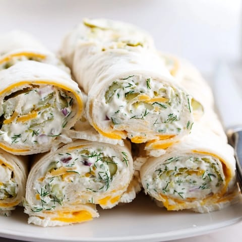 Flavorful Pickle-in-a-Blanket wraps bursting with cheese and tangy dill pickles.  