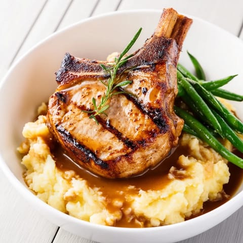 Pork Chops Cheddar Mash