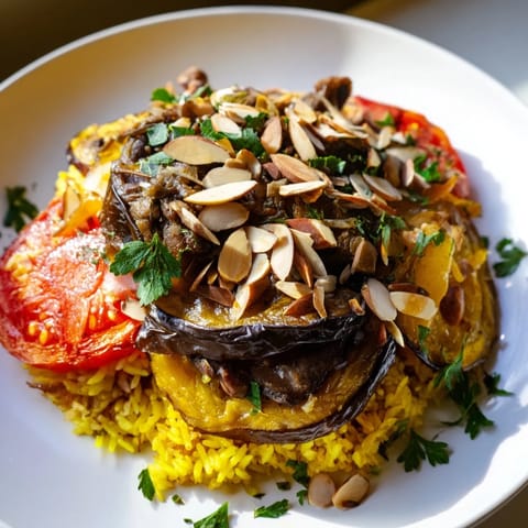 Palestinian Maqluba Layers