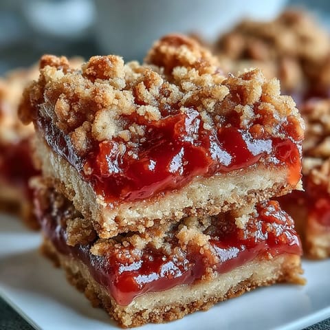 Buttery base and vibrant pink guava filling are visible in a cross-section slice.