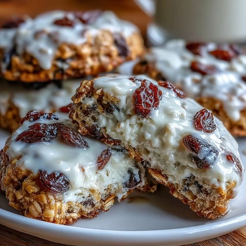 Soft and chewy cottage cheese oatmeal raisin cookies with whole wheat flour, perfect for a wholesome, on-the-go morning snack.