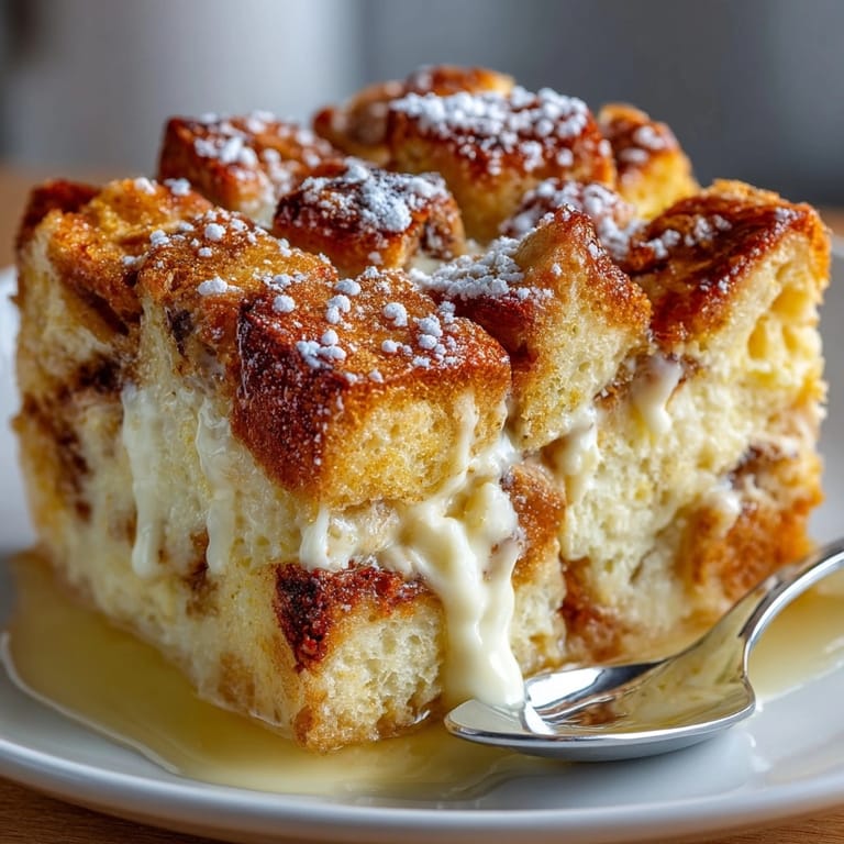 Soft, sweet Italian Panettone Bread Pudding, a flavorful Italian dessert with orange zest.