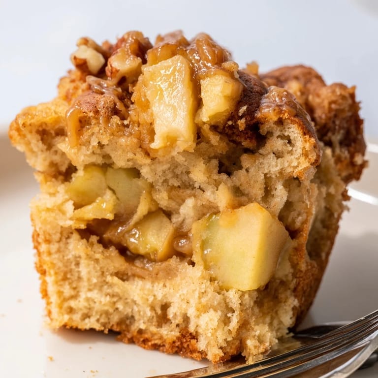 Freshly baked caramel apple chunk muffins filled with sweet apple pieces and rich caramel.