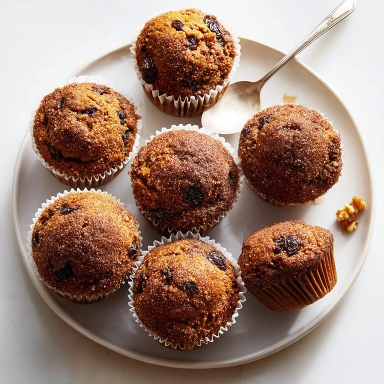 Aromatic ginger-spiced pumpkin muffins cooling on a wire rack, ideal for afternoon snacks.  