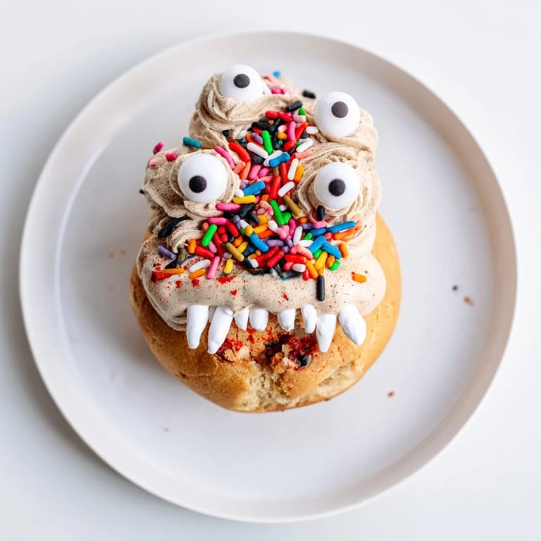 Celebrate with playful Coffee Cream Monster Muffin Donuts, perfect for festive gatherings and parties.