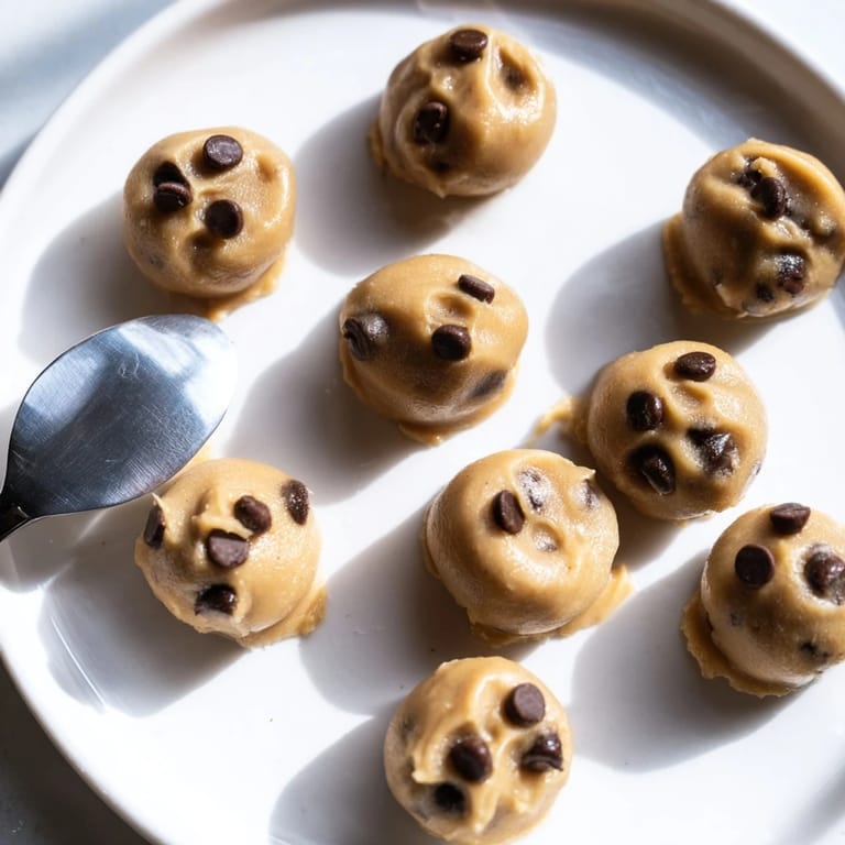Delicious Frozen Greek Yogurt Peanut Butter Bites topped with mini chocolate chips, irresistibly creamy.  