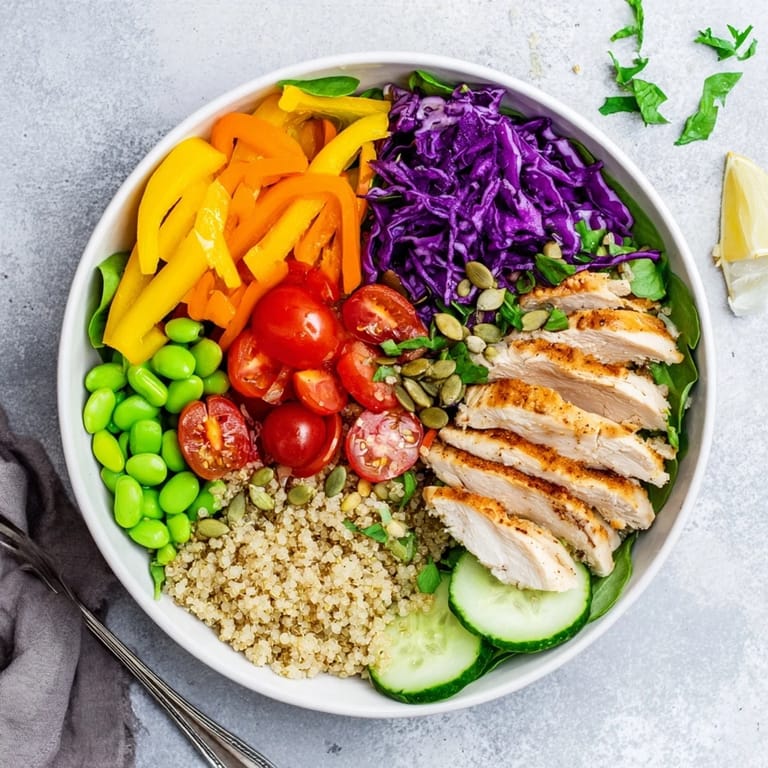 Wholesome healthy meal-prep bowls bursting with flavors and colorful ingredients.