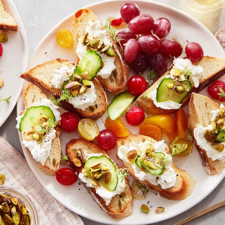 Imagine a close-up of the Zero-Proof Celebration Spread, overflowing with fresh fruit and delicious bites.