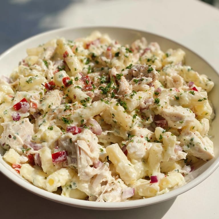 Enjoy this classic Southern Chicken Macaroni Holiday Salad, perfect for summer potlucks and family gatherings.