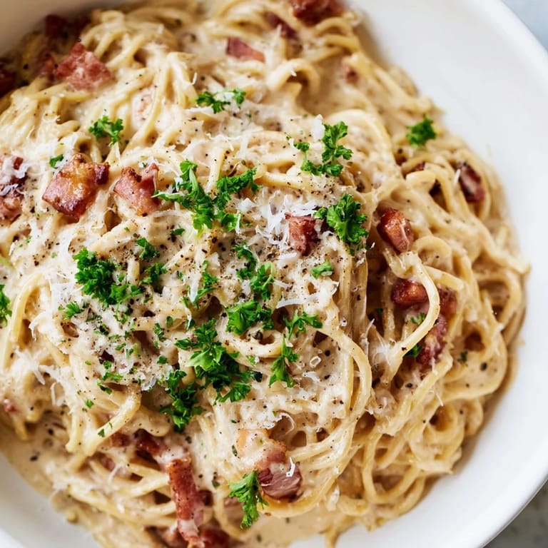This Ramen Carbonara Hack presents a beautiful bowl of deliciousness, easy comfort food!