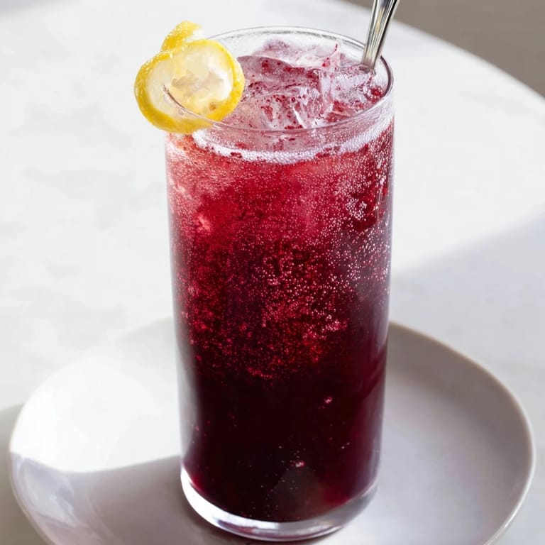 A vibrant Sleepy Girl Mocktail, showcasing the rich red tart cherry juice, perfect for a relaxing evening.