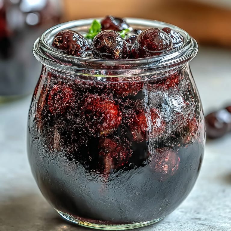 A sterilized glass jar filled with vodka-soaked blackcurrants and sugar, actively infusing in a sunlit kitchen window.