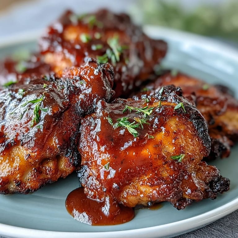 Roasted Guava BBQ Sauce Chicken with a glossy, caramelized finish, resting on a white platter for dinner.