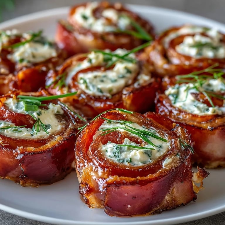 Creamy, tangy, and smoky flavors combine in these easy ham, cream cheese, and pickle pinwheels, perfect for parties and quick snacks.