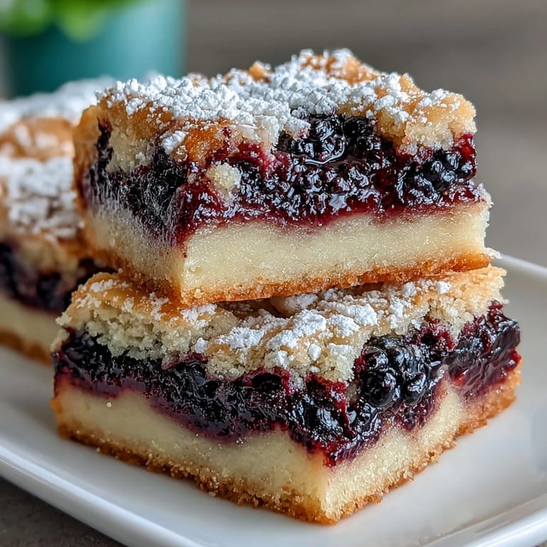 Luscious Blackberry Lemon Bars with buttery shortbread, perfect tart-sweet dessert.